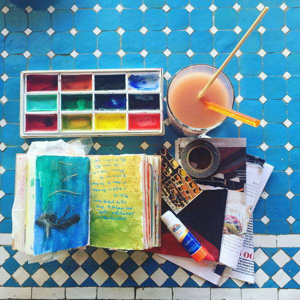 Art Journaling, crayon rubbings, ephemera, and keeping a travel journal - part 2