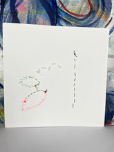 Drifting, Falling - hand stitched monoprint