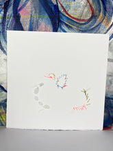 Break Away - hand stitched monoprint