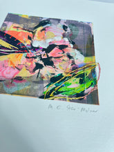 Fade to Grey - hand stitched monoprint