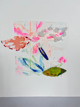Falling Towards Ecstasy - hand stitched monoprint