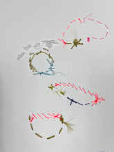 It’s a Toss Up!  - hand stitched monoprint