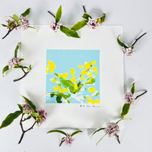 Mimosa Mini Bloom - aqua skies spring sunshine