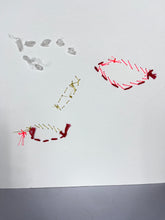 Falling Towards Ecstasy - hand stitched monoprint