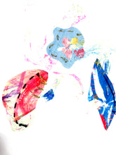 It’s a Toss Up!  - hand stitched monoprint