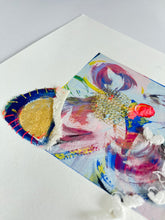 Break Away - hand stitched monoprint