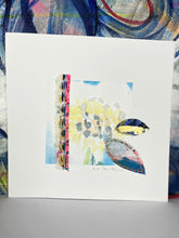 Drifting, Falling - hand stitched monoprint