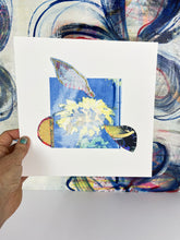 Swept Away at the Souk - hand stitched monoprint