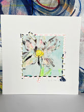 Deep Blue Something - hand stitched monoprint