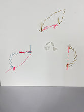 Swept Away at the Souk - hand stitched monoprint