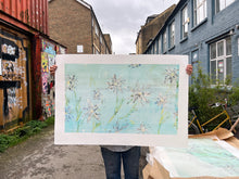 Finished commission for Jo -  Bespoke Floral Monoprint - 76 cm x 110 m- made just for you!