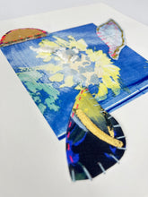 Swept Away at the Souk - hand stitched monoprint