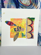 Sunny Day Situation - hand stitched monoprint