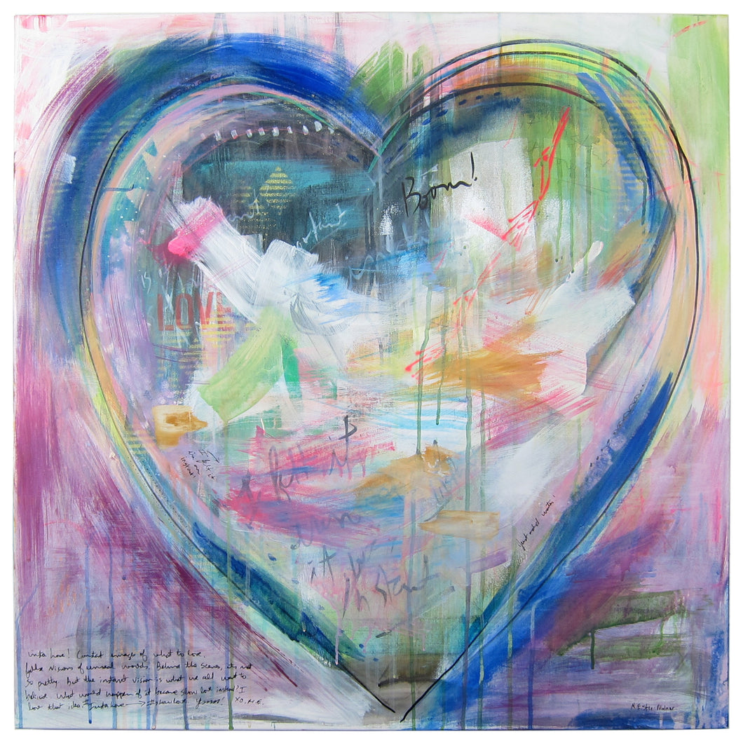Insta Love - original heart painting