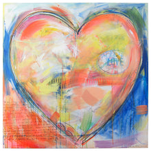 Sunshine Love - original heart painting