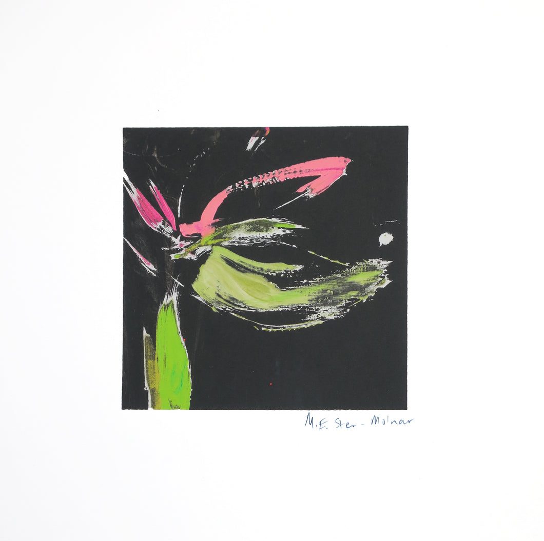 Mini Bloom #124 - Bird of Paradise at Midnight  / Light Bright