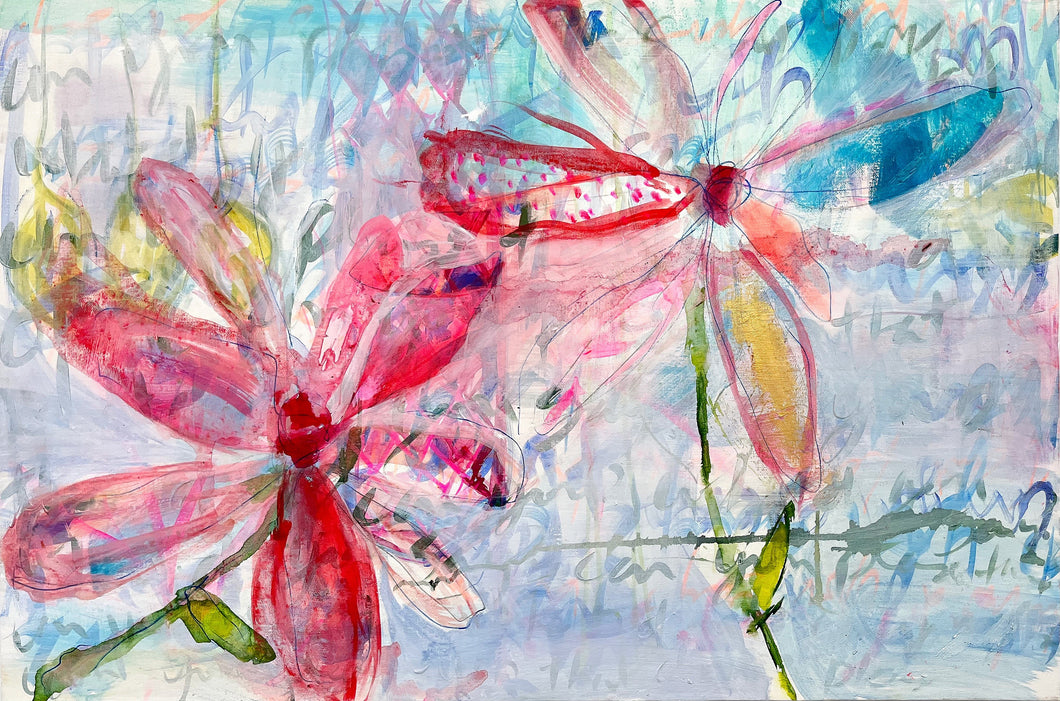Conversations Between Blooms 1 - original floral painting